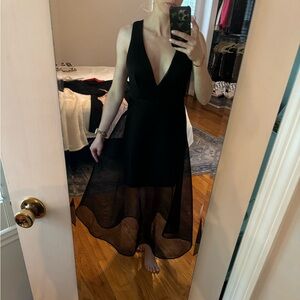 Black unique dress